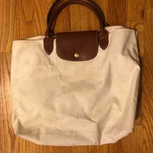 White Longchamp Purse